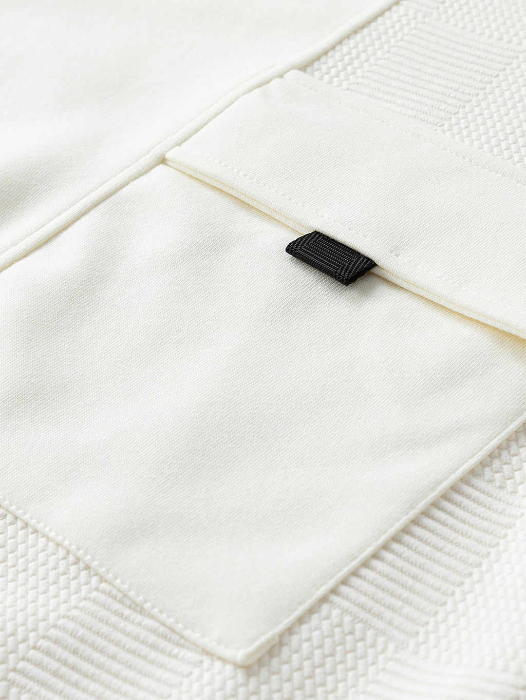 Striped Jacquard Panel Crewneck Sweatshirt