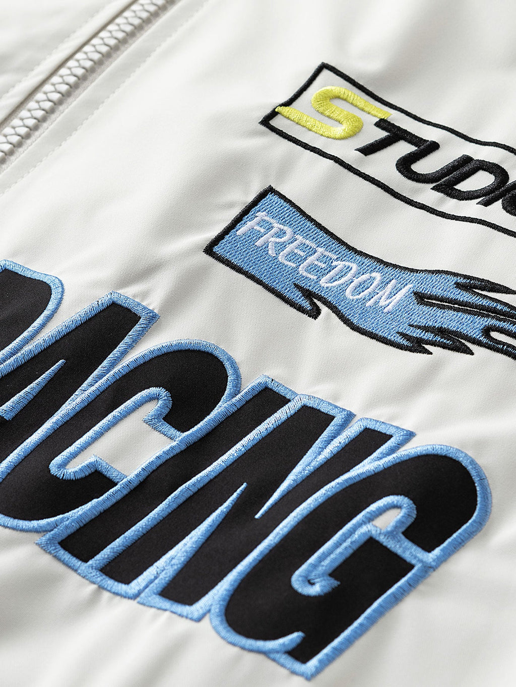 Icon Letter Embroidery Racing Jacket