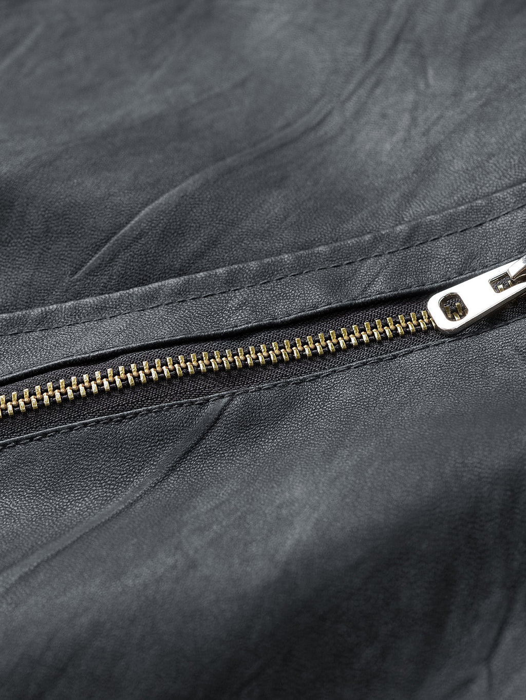 Textured PU Leather Jacket