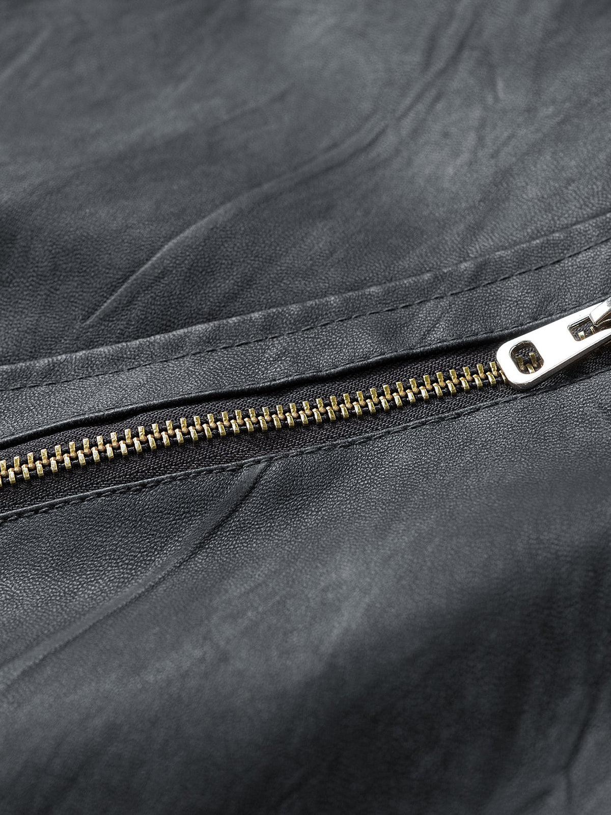Textured PU Leather Jacket