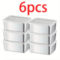304 Stainless Steel Food Storage Containers, Lidded Kitchen Storage Set in Five, Six or Eight Pieces