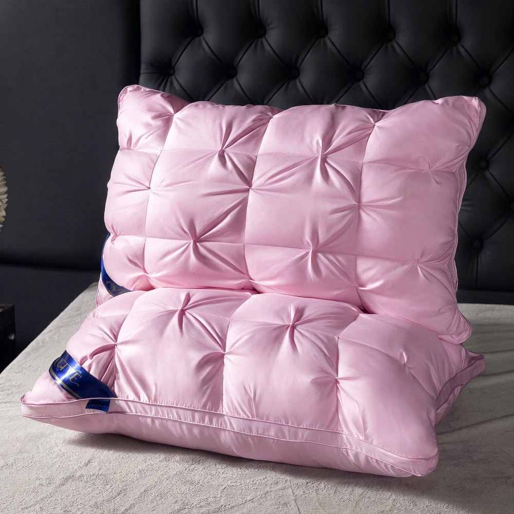 Luxury Hotel Pillows 2PCS, Cool Breathable Pillow Insert, Fluffy Resilient Neck Support, Comfortable Sleeping Pillow