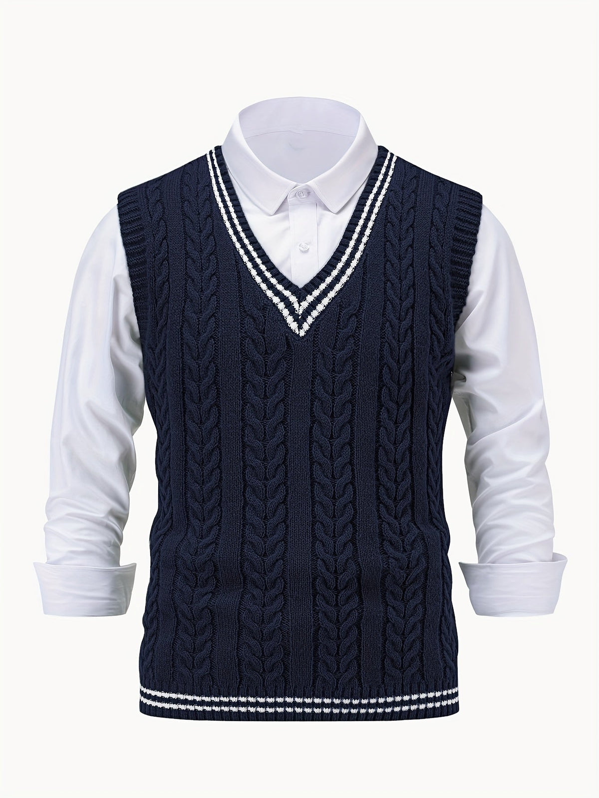 Lionel | Classic Cable-Knit Sweater Vest