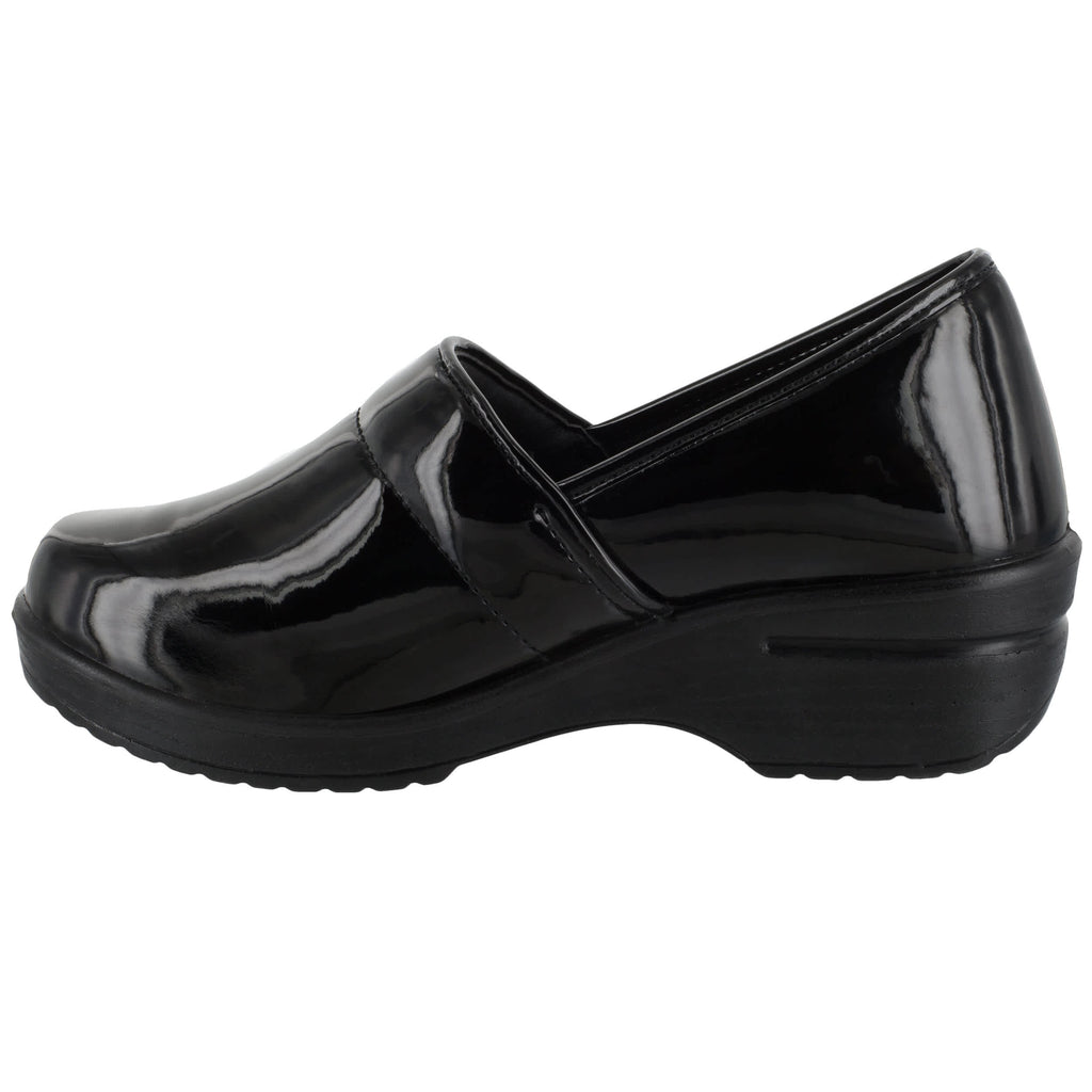 Easy Works Women's Lyndee Black Patent Slip-Resistant Shoes