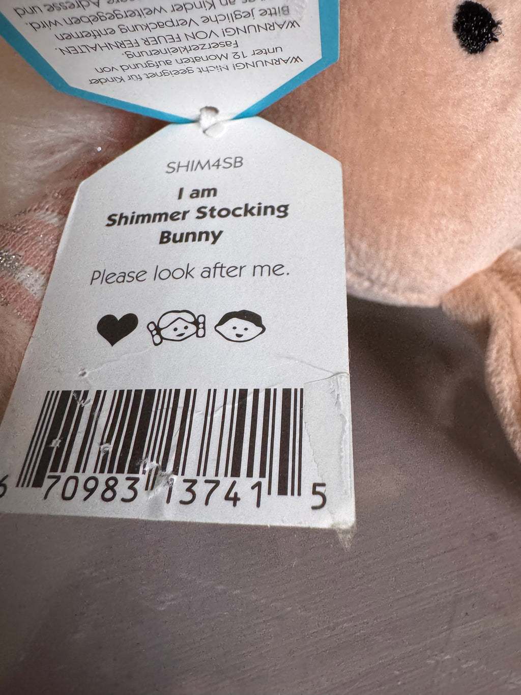 Jellycat Shimmer Stocking Bunny