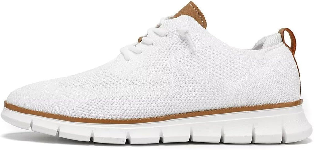 Men's Casual Dress Sneakers – Lace-Up Fabric Walking Shoes