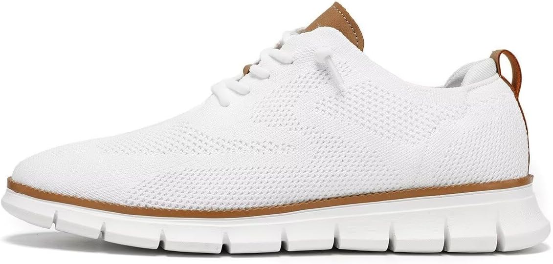 Men's Casual Dress Sneakers – Lace-Up Fabric Walking Shoes