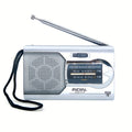 Portable AM FM Shortwave Radio with VFD Display, 21-Inch Antenna Long-Range Reception, AA Battery or DC Powered