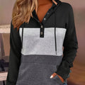 Tamsin | Kapuzenpullover mit Colour-Block-Knopfleiste