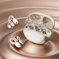 Butterfly Earring Wireless Earphones Open-Ear AI Translation HD Calls Touch Control for Bedside Audio, Alarms and Room Entertainment