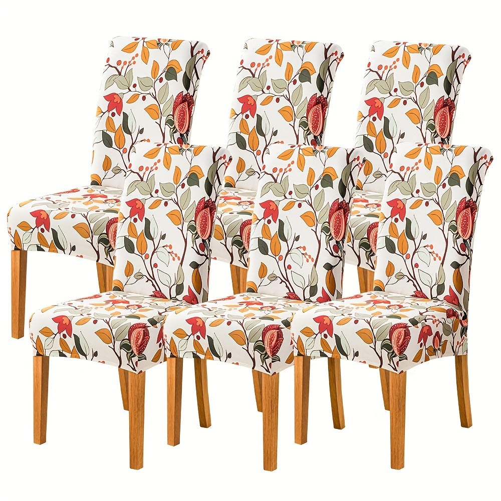 Dining Chair Covers in Ten Patterns with Four- or Six-Piece Set Checkouts for Parsons Chairs