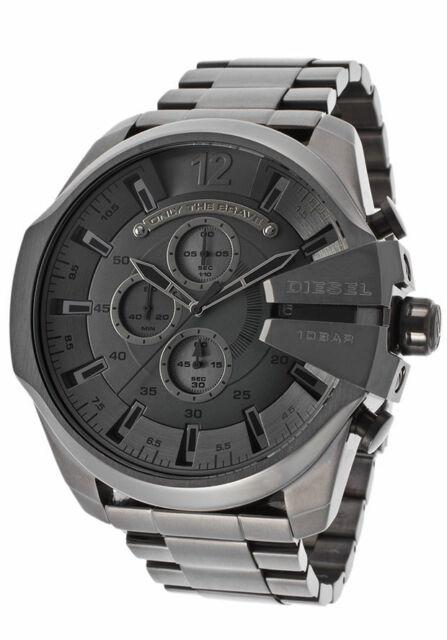 Diesel DZ4282 Mega Chief Chronograph Herrenuhr – Graues Zifferblatt & graues Edelstahlarmband