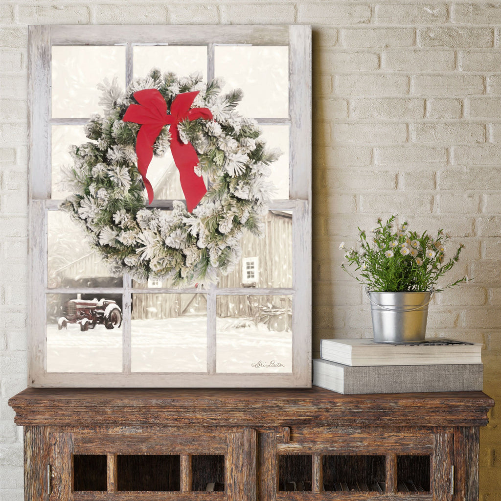 Winter Window Gallery-Wrapped Canvas Wall Art
