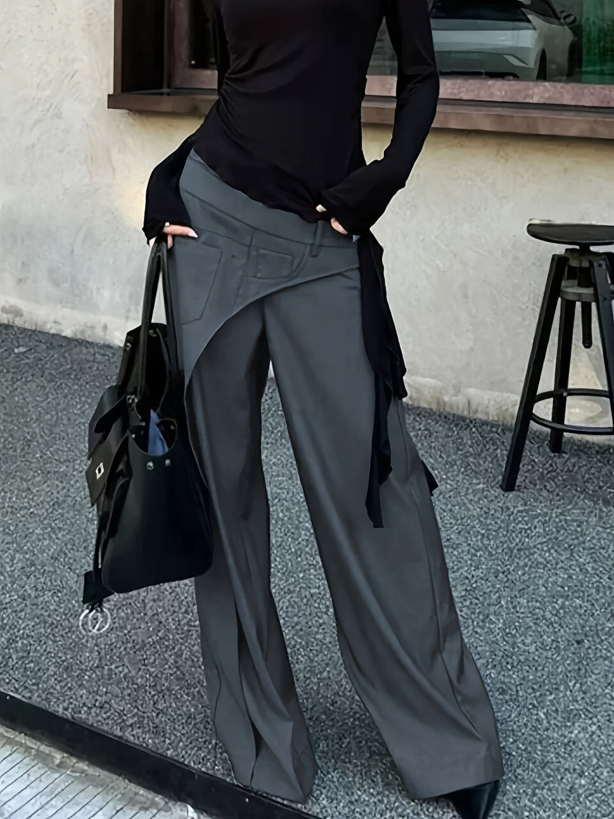 Astrid | Mehrlagige Hose mit weitem Bein