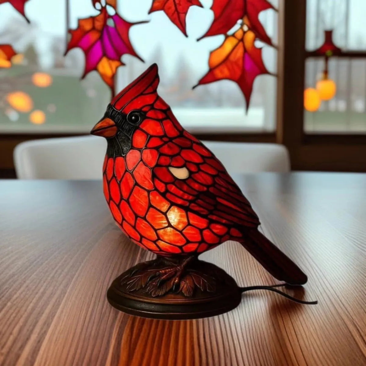 Vintage Red Bird Night Light