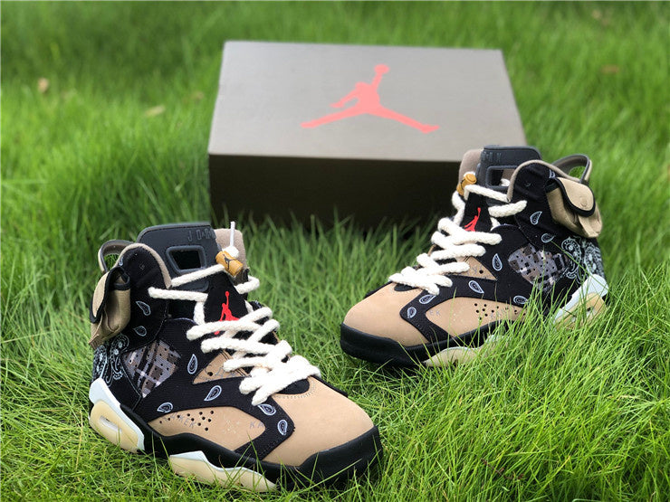 Travis Scott x Air Jordan 6 Cactus Jack – Black / Hemp / Sail