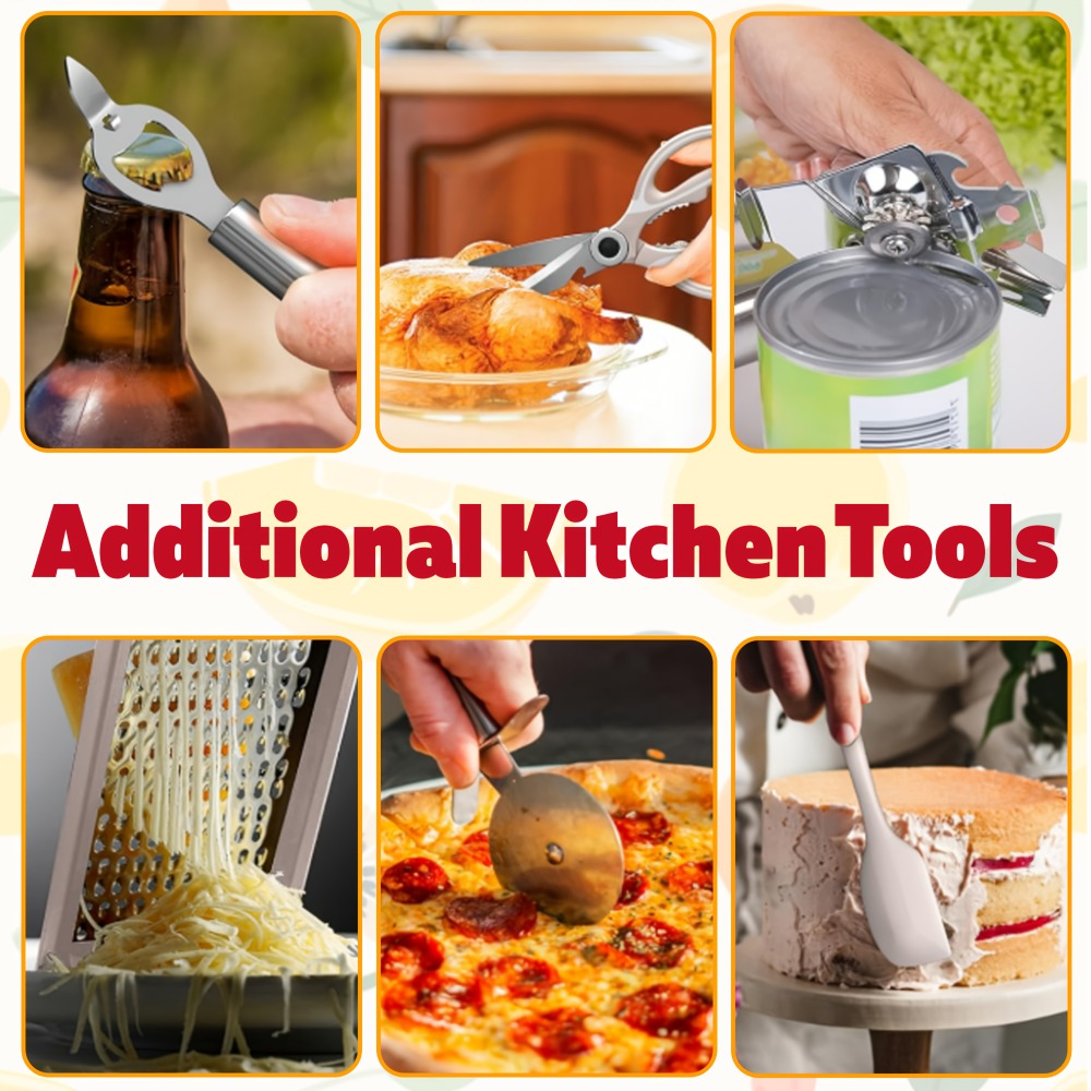 Silicone Kitchen Utensil Set 12PCS with Wooden Handle - Heat Resistant Non-Stick Safe for Home Cooking, Dining and Outdoor Meals