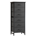 6 Drawer Fabric Dresser with Steel Frame Wooden Top - Storage Chest Organizer for Bedroom Closet Hallway Living Room
