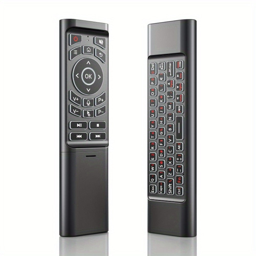 Mini Wireless Keyboard Remote Control Tri-Mode - Bluetooth & 2.4G Dual Channel, 7-Color Backlight