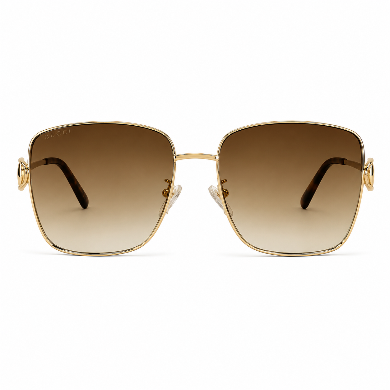 Gucci Oversized Square Metal Sunglasses