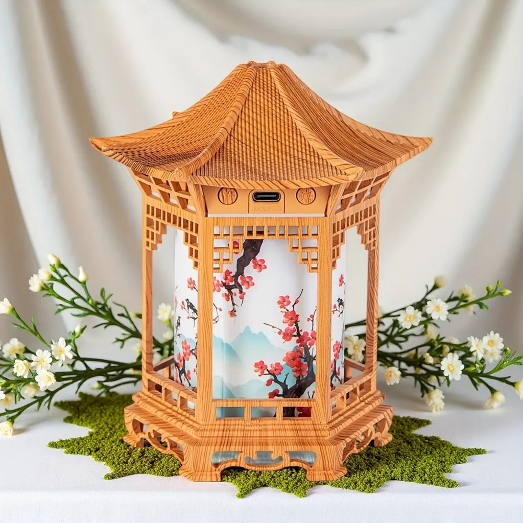 Chinese-Style Mini Humidifier with Night Light