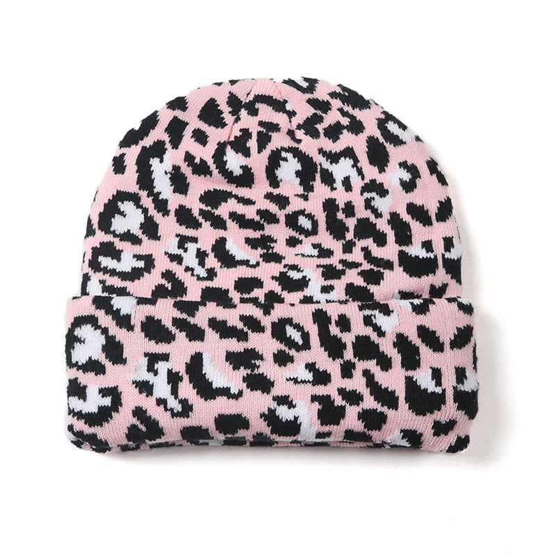 Tanner Damen-Strickmütze mit Leopardenmuster – Acryl, für alle Jahreszeiten