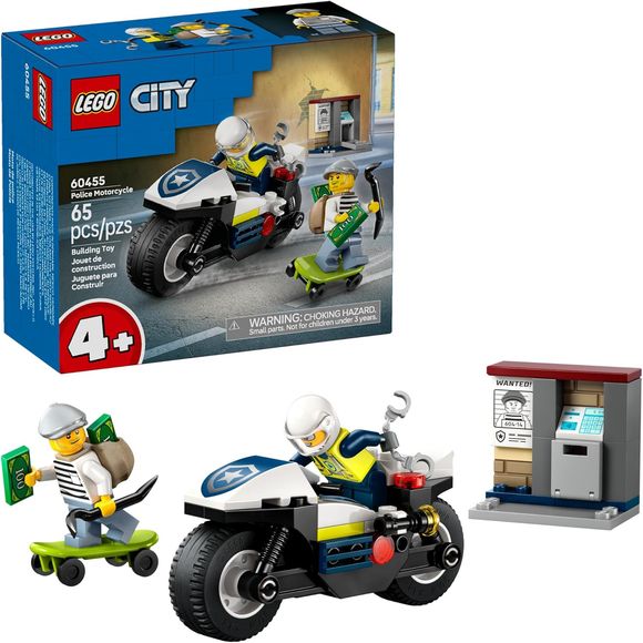 LEGO City 60455 Police Motorcycle Chase Building Set