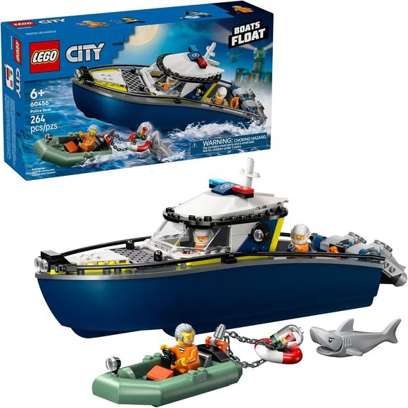 LEGO City 60456 Police Boat Chase Building Set