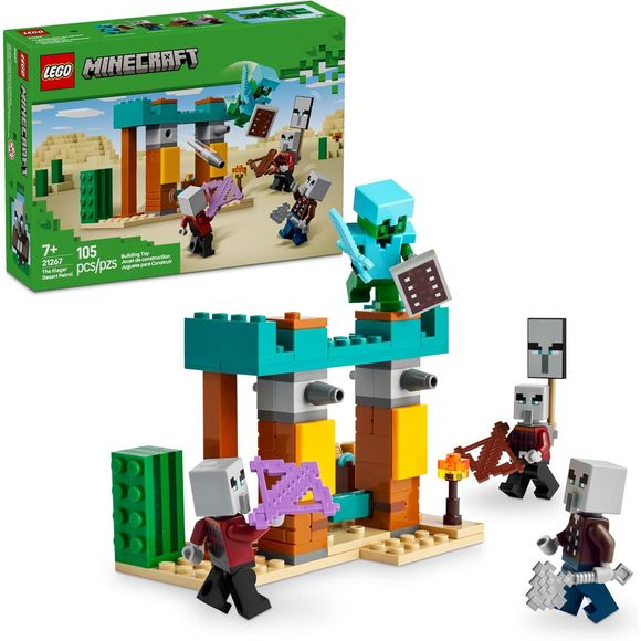 LEGO 21267 Minecraft The Illager Desert Patrol Building Set