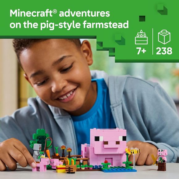 LEGO 21268 Minecraft The Baby Pig House Building Set
