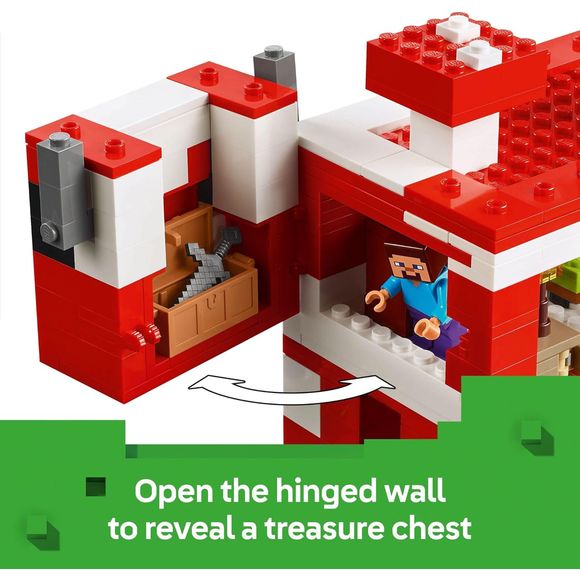 LEGO 21270 Minecraft The Mooshroom House Building Set