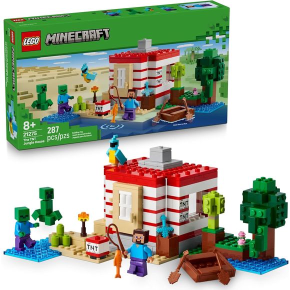 LEGO Minecraft 21275 The TNT Jungle House Building Set