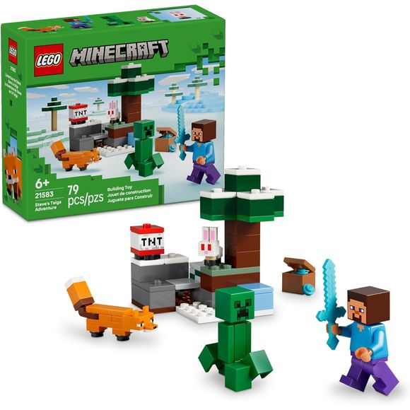 LEGO 21583 Minecraft Steve's Taiga Adventure Building Set