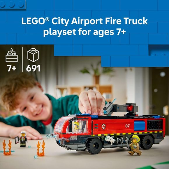 LEGO City 60499 Airport Fire Truck Building Set