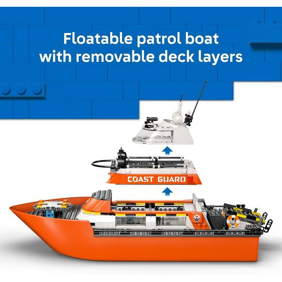 LEGO City 60504 Coast Guard Rescue Boat Building Set