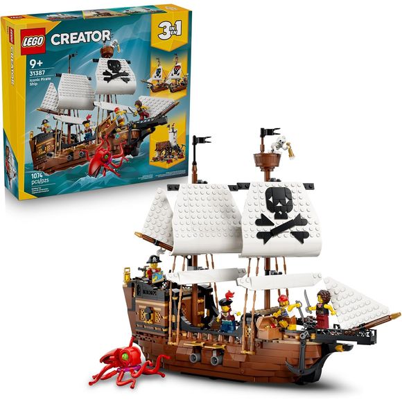 LEGO Creator 31387 3 in 1 Iconic Pirate Ship Building Kit