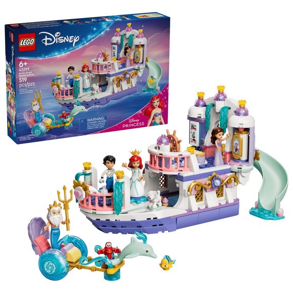 LEGO Disney Princess 43299 Ariel's Royal Wedding Boat Building Set