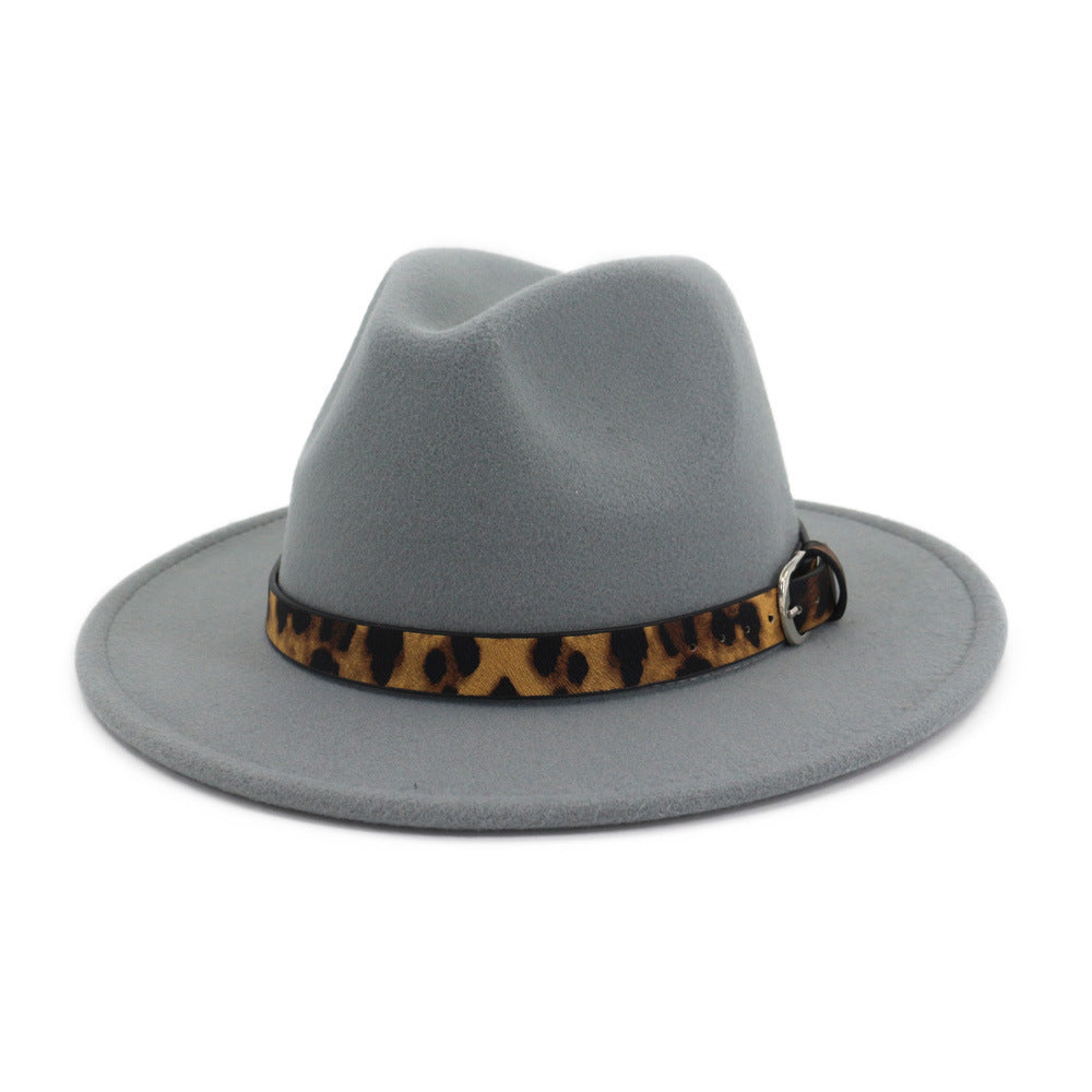 Calloway Filzhut mit Animal-Print-Band & Metallschnalle
