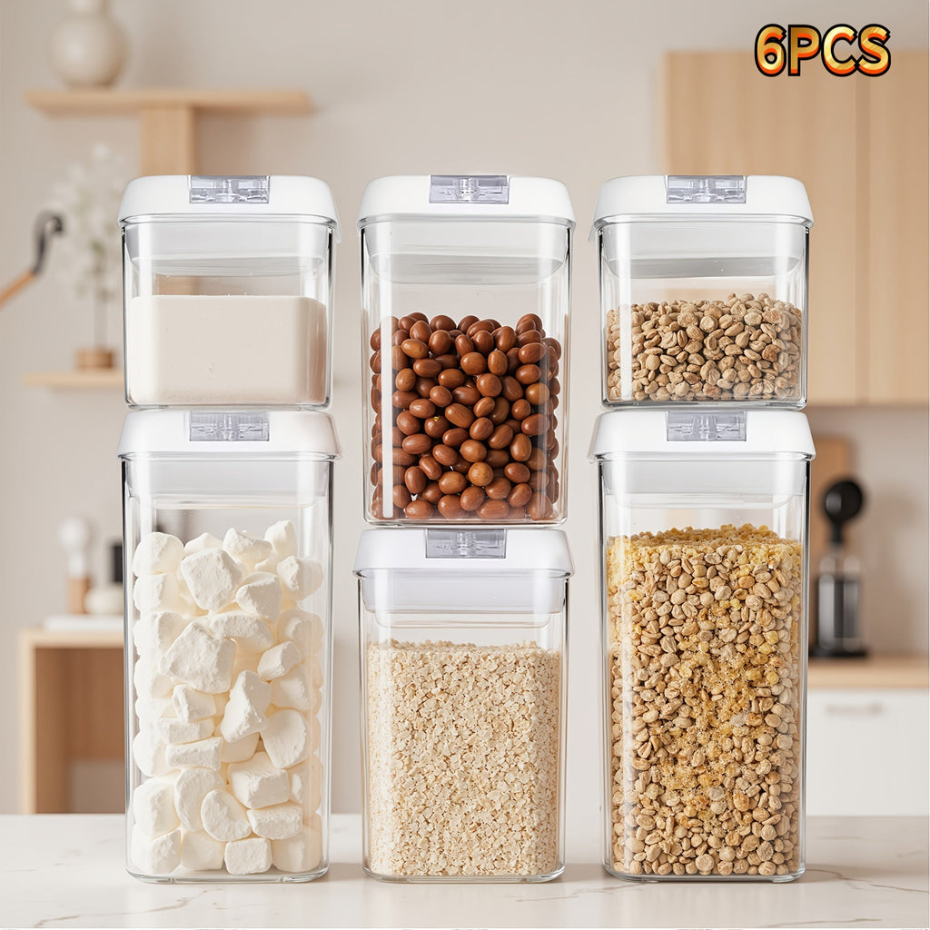 Food Storage Containers, Airtight Plastic Kitchen Organizer Set with Leak-Proof Lids for Meals and Leftovers