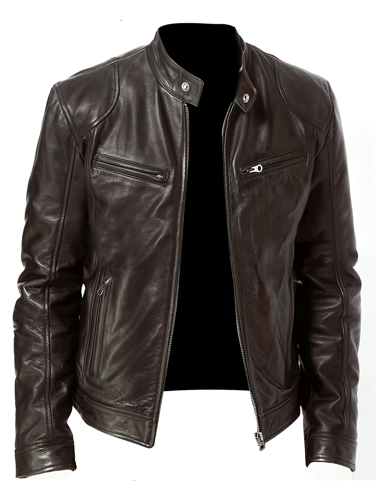 Blake | Klassische Bikerjacke mit Stehkragen