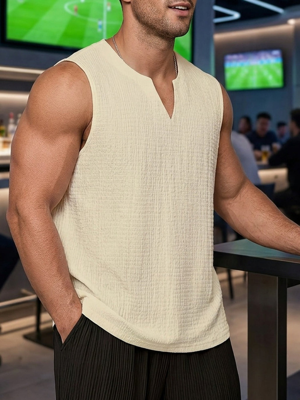 Damon | Entspanntes V-Neck-Tanktop