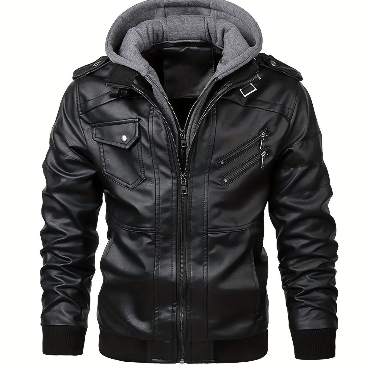 Roman | Kapuzen-Motorradjacke