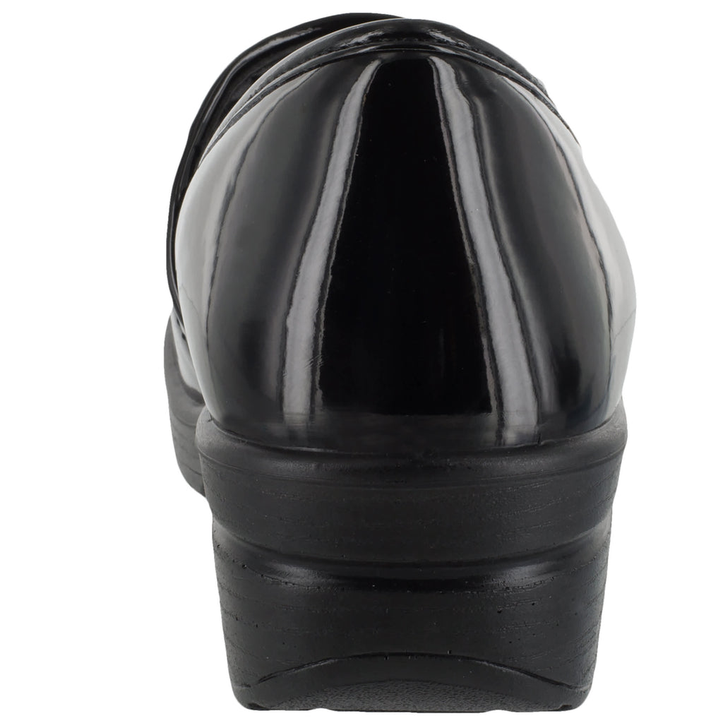 Easy Works Women's Lyndee Black Patent Slip-Resistant Shoes