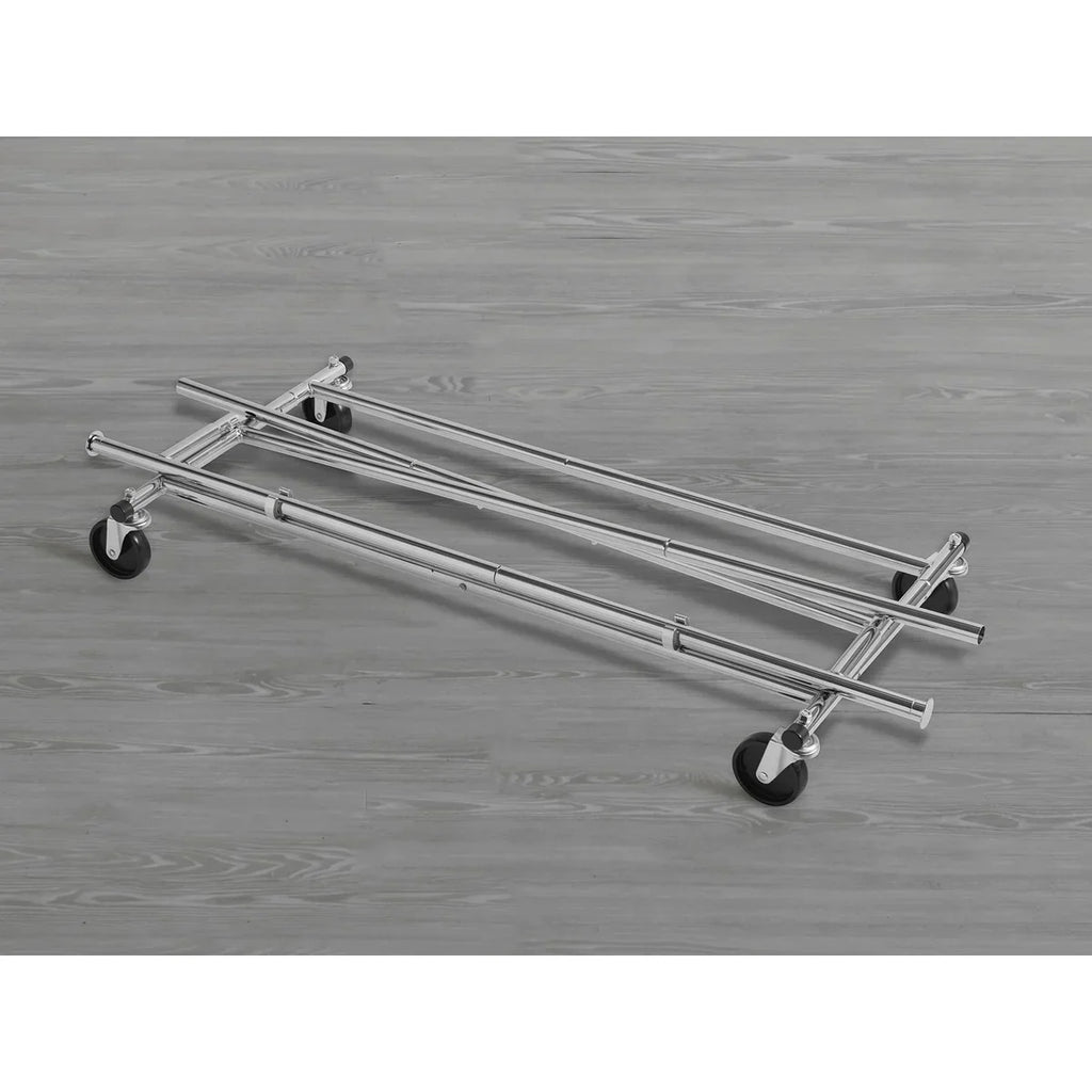 Adjustable & Rolling Commercial Grade Foldable Garment Rack