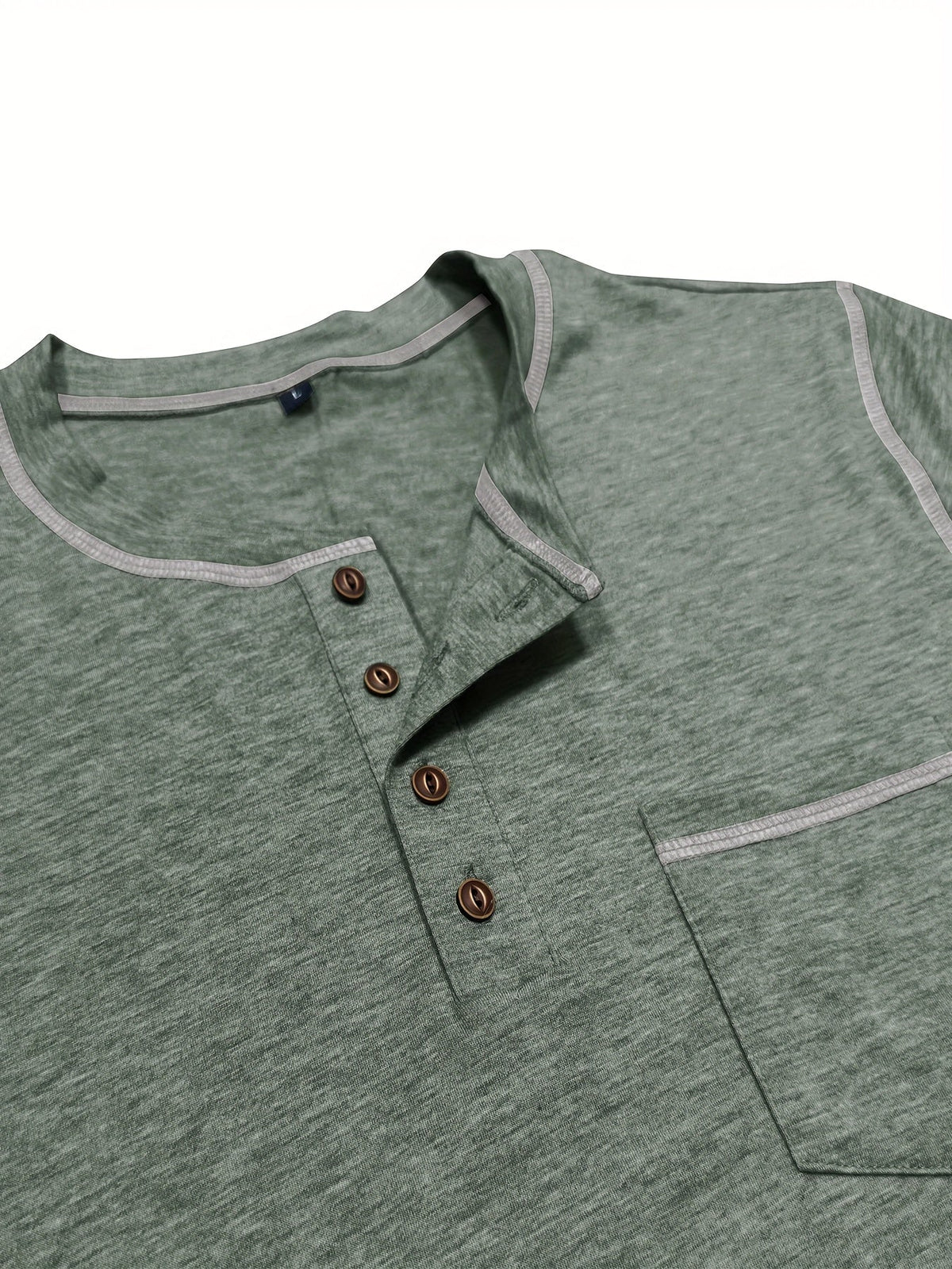 Kingsley | Klassisches langärmeliges Henley-Shirt