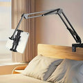 Long Arm Tablet Stand Phone Holder Flexible Gooseneck Desk Mount Bedside Tabletop Lazy Bracket 360 Rotation Compatible with iPad iPhone Samsung Smartphones Tablets Universal