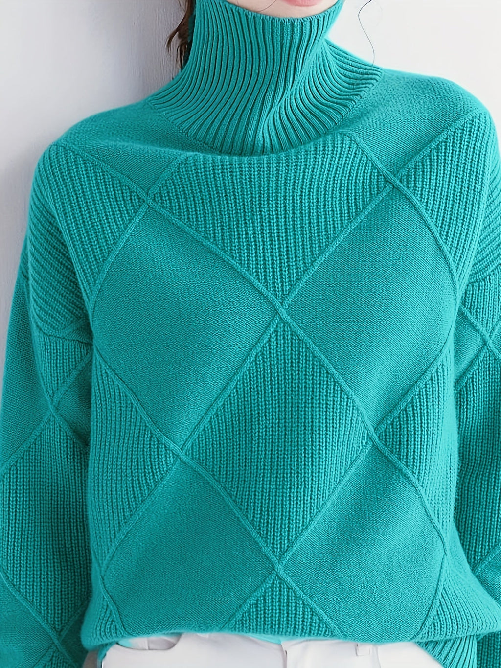 Freya | Strukturierter Rollkragenpullover