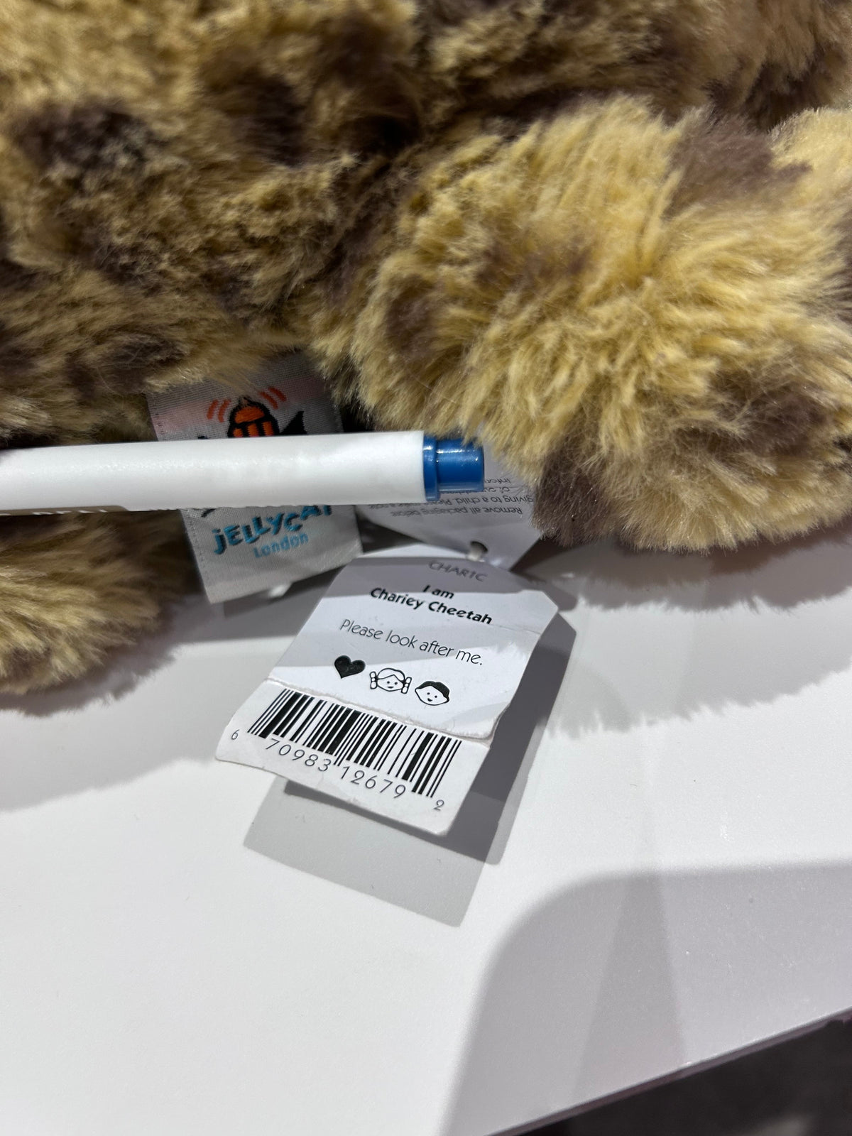 Jellycat Large Charley Cheetah - Tagged