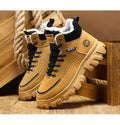 Men's Suede High-Top Martin Boots with Thick Sole for Winter Workwear