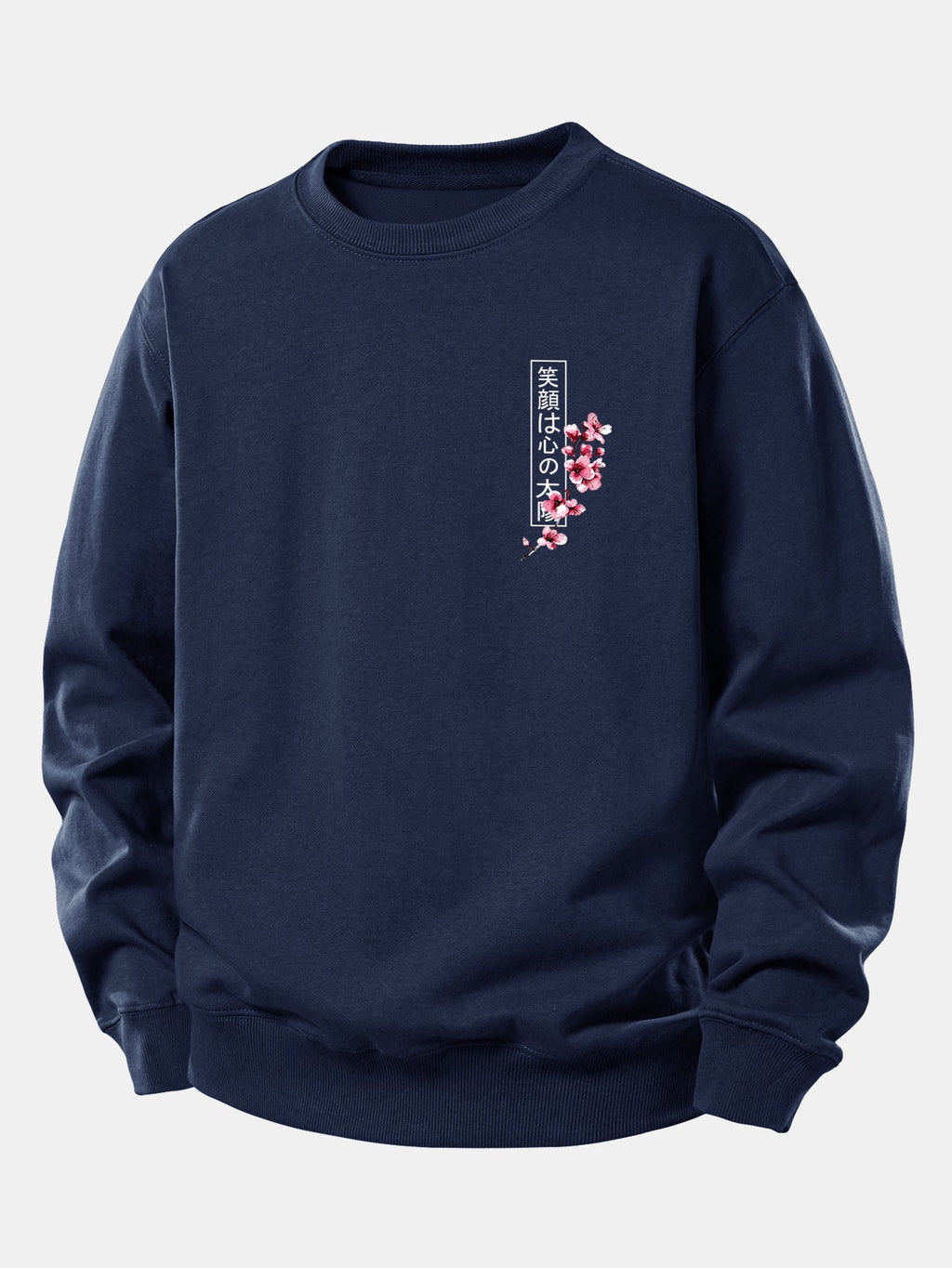 Japanese Samurai Katana Koi Fish Sakura Print Relax Fit Sweatshirt